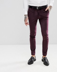 Облегающие бархатные брюки под смокинг Rudie - Красный