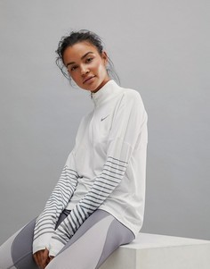 Белый топ Nike Running Dry Flash Element - Белый