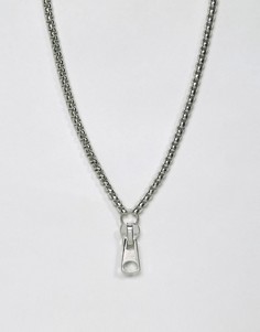 Серебристое ожерелье ASOS - Серебряный