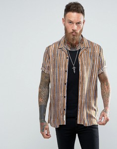 Рубашка классического кроя в полоску River Island - Желтый
