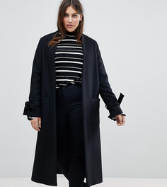 Пальто с завязками на рукавах Helene Berman Plus - Черный