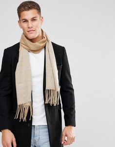 Бежевый шарф (бежевый/серый) ASOS - Бежевый