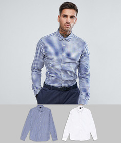 Комплект из 2 строгих рубашек ASOS - Синий