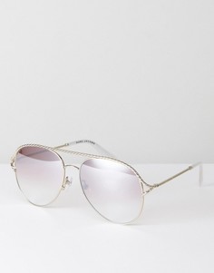 Серебристые солнцезащитные очки-авиаторы Marc Jacobs 168/S - Серебряный