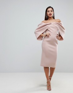 Платье миди с открытыми плечами ASOS EDITION - Белый