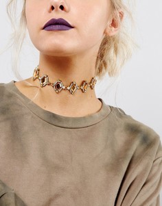 Ожерелье-чокер с камнями DesignB London - Золотой