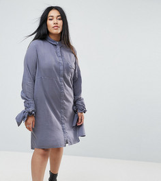 Платье-рубашка в стиле casual от ASOS CURVE - Серый