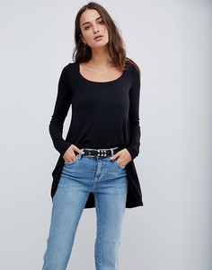 Свободный лонгслив Free People January - Черный