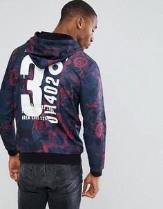 Худи с цветочным и текстовым принтом ASOS - Красный