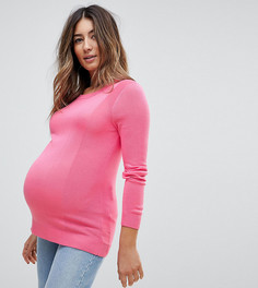 Джемпер с круглым вырезом и вставками ASOS Maternity - Розовый