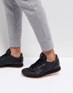 Классические кожаные кроссовки Reebok 49800 - Черный
