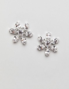 Серьги-гвоздики с кристаллами Swarovski Krystal London - Очистить