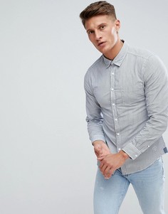 Рубашка в тонкую полоску с карманом Esprit - Белый