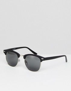 Матовые черные солнцезащитные очки в стиле ретро AJ Morgan - Черный
