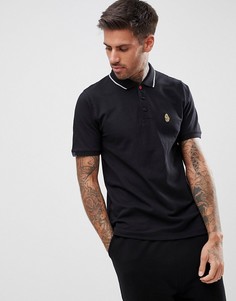 Черная футболка-поло с короткими рукавами Luke Sport Mead - Черный