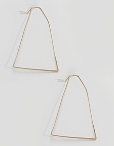 Серьги-кольца с треугольниками ASOS - Золотой