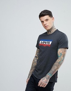 Черная футболка с логотипом Levis - Черный