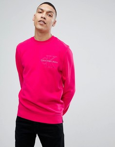 Свитшот с вышитым логотипом Calvin Klein Jeans - Розовый