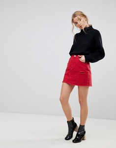 Джинсовая мини-юбка Miss Selfridge - Красный