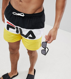 Черные шорты для плавания с логотипом Fila Black Line - Черный
