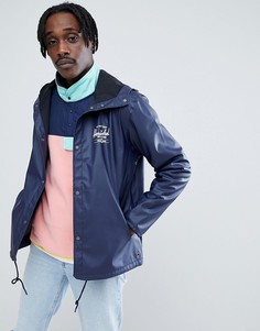 Темно-синяя прорезиненная спортивная куртка с капюшоном Herschel Supply Co Forecast - Темно-синий