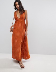 Платье макси с принтом Faithfull Premium - Оранжевый