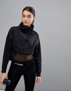 Свитшот с воротом-трубой и сетчатыми вставками Ivy Park - Черный