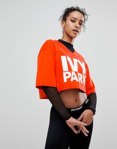Красный кроп-топ с принтом логотипа Ivy Park - Красный