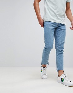 Эластичные джинсы скинни с необработанными краями Only & Sons - Синий