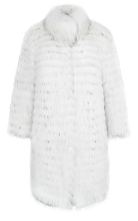 Двусторонняя шуба-пуховик из меха енота Virtuale Fur Collection