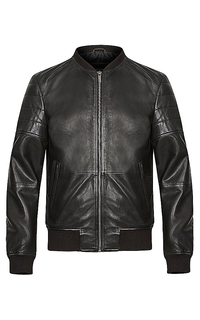 кожаная куртка-бомбер на молнии Urban Fashion for men