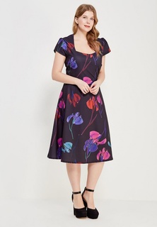 Платье LOST INK PLUS SKATER DRESS IN RAINBOW ORCHID PRINT