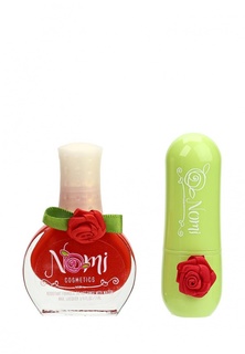 Подарочный набор Nomi №11- Лак для ногтей №01, Детский бальзам для губ "Клубника"