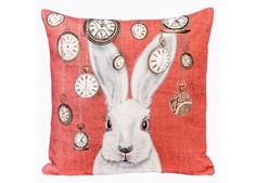 Подушка декоративная мистер белый кролик (object desire) красный 45x15x15 см.