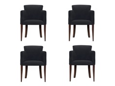 Комплект из 4 стульев aron (myfurnish) черный 56x81x58 см.