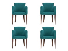 Комплект из 4 стульев aron (myfurnish) бирюзовый 56x81x58 см.