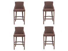 Комплект из 4 стульев paramont (myfurnish) коричневый 56x110x58 см.