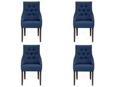 Комплект из 4 стульев classic (myfurnish) синий 52x102x70 см.