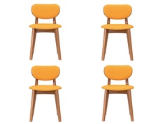 Комплект из 4 стульев xavier (myfurnish) желтый 45x79x45 см.