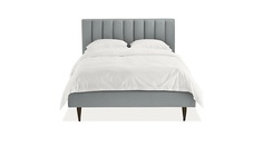 Мягкая кровать houston 160*200 (myfurnish) серый 176.0x120x212 см.