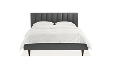 Мягкая кровать houston 160*200 (myfurnish) серый 176.0x120x212 см.