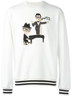 толстовка с аппликацией дизайнеров Dolce & Gabbana