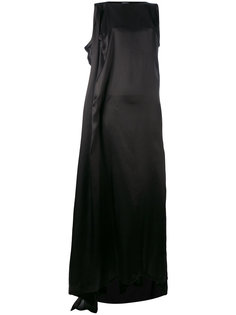 атласное асимметричное платье  Ann Demeulemeester