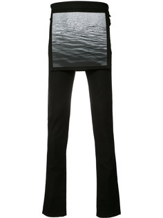 многослойные зауженные брюки с изображением волн Raf Simons X Robert Mapplethorpe Raf Simons