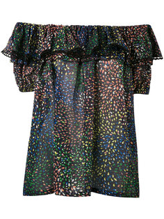 топ с открытыми плечами и принтом Chloé