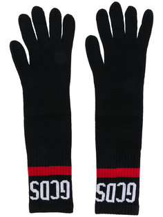 трикотажные перчатки с логотипом Gcds