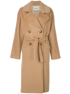 двубортное пальто с поясом  Ava Adore