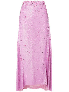 юбка с драпировкой и пайетками  Nina Ricci
