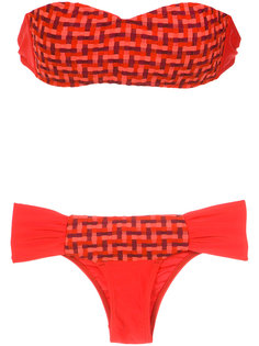 woven bandeau bikini set Amir Slama