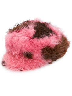 combined shearling cap Prada